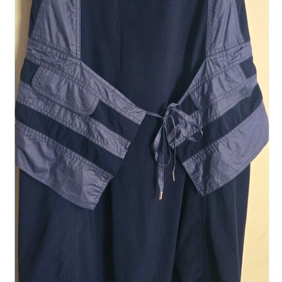 Indies Ladies Abstract Navy Blue Sleeveless Dress - Picture 2 of 8